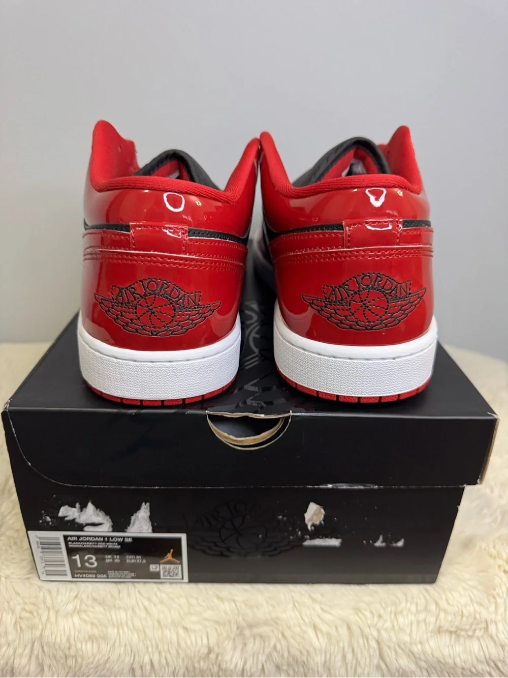 Jordan Low Top Sneakers - Black & Red